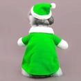 thumbnail image 2 of Disfraces navideños para mascotas Traje para perros con gorro Traje de Papá Noel Sudadera con capucha para perros Disfraces navideños para gatos Traje de fiesta cálido en invierno (verde), 2 of 5