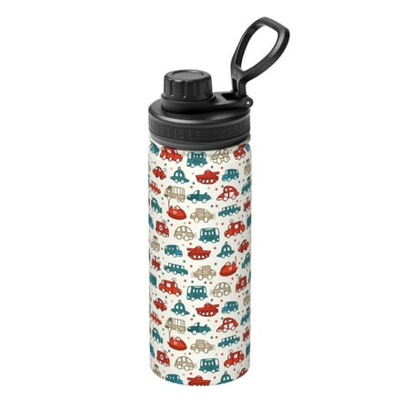 

Lukts Artoon Car Print 18oz Insulated Sports Kettle Outdoor Sport Gym Stainless Steel Water Bottles