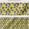 thumbnail image 2 of Soimoi Yellow Cotton Voile Fabric Life Begins After Coffee Text Print Fabric by Yard 56 Inch Wide, 2 of 7