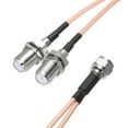 thumbnail image 3 of Adaptador Divisor Coaxial Uxcell RG6 3 Vías F Macho a 2*F Hembras 11.8" 75 Ohm Antena Video Cable Coaxial RG316, 3 of 7