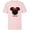 Soft Pink, variant on Disney Minnie Mouse Red Bow Icon Niece Family- Short Sleeve T-Shirt for Kids - Customized-White