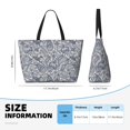 thumbnail image 2 of Large Beach Bags Water-resistant Sandproof - Paisley Pattern No.9018 Cute Beach Tote Bags for Women with Zipper, 2 of 6
