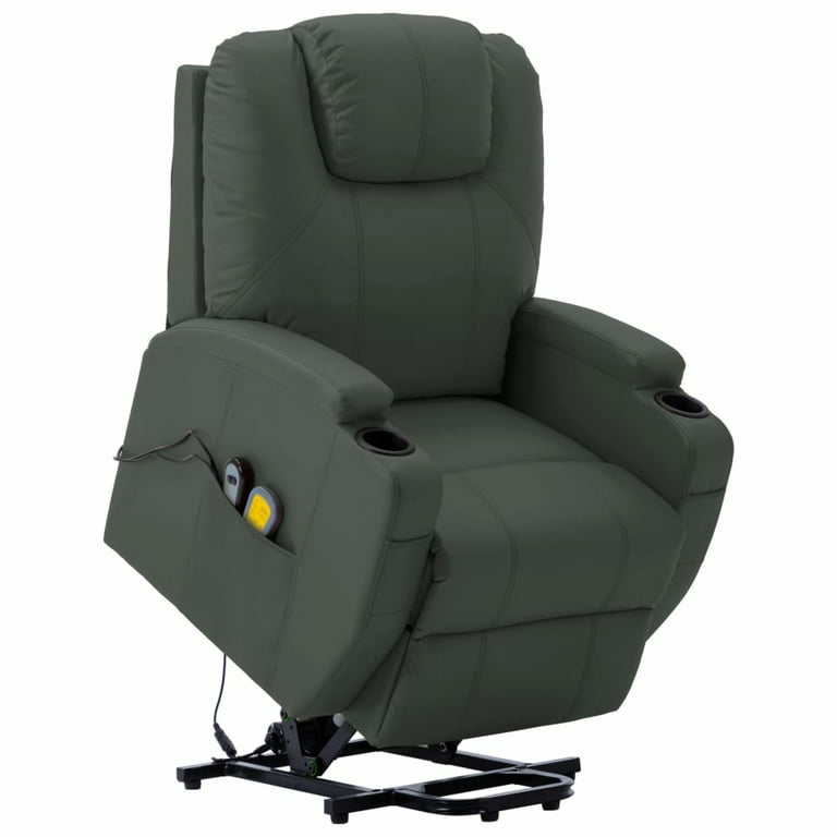 Massage Stand up Chair Anthracite Faux Leather Walmart