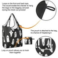 thumbnail image 4 of 5 Pack Foldable Shopping Bag,Black Halloween Ghosts Reusable Grocery Bags with Pockets,Large Reusable Tote Bags with Handles Waterproof & Lightweight, 4 of 6