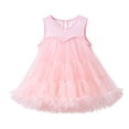thumbnail image 3 of FhsagQ Robes de Pâques pour Filles Taille 6 Robe de Fête pour Filles Robe Tutu d'Été pour Enfants Performance Fille Concours Occasion Rose Taille 3-4 Ans, 3 of 5