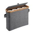thumbnail image 1 of Panier de Rangement pour Papier Hygiénique avec Couvercle et Poignée Boîte de Rangement pour Toilette pour 12 Rouleaux, 1 of 9