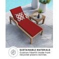 thumbnail image 6 of Textured Solid Scarlet Red Chaise Lounge Cushion, 6 of 6