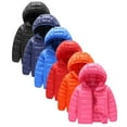thumbnail image 2 of Zyhtleerr Kids Boys Girls down Puffer Jacket Youth Winter Warm Outwear for 6-13 T Unisex Solid Colour Casual Coat, 2 of 11