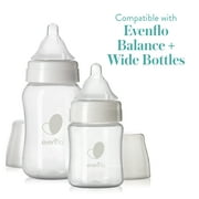 Evenflo Balance + Wide Neck BPA-Free Silicone Slow Flow Baby Bottle Nipple - 0 Months+, 6ct