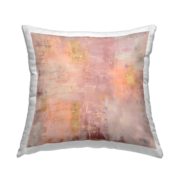 Stupell Industries Composition with Glam Script Decorative Printed Throw Pillow Design by RB.