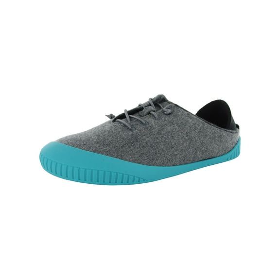 Dualyz Unisex Fit Wool Slipper, Light Grey/Teal, Mens US 12