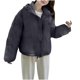 thumbnail image 2 of Puntoco Parkas De Algodón De Moda Con Capucha, Bolsillos Dobles Y Botones Y Mangas Largas Para Mujer, 2 of 3