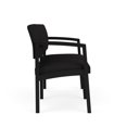 thumbnail image 4 of Lesro Lenox Steel Fabric Reception Waiting Room Guest Loveseat in Black/Open House Black, 4 of 5