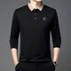 thumbnail image 2 of Camisa Polo De Color Sólido Manga Larga Hombres Moda Coreana, 2 of 6