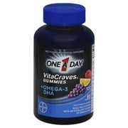 One A Day VitaCraves Plus Omega-3 DHA Adult (80 Count, Assorted Flavors) Multivitamin Gummies