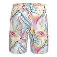 thumbnail image 6 of Kdxio Abstract Marble Texture Pattern Mens Casual Shorts - Drawstring Summer Beach Sports Shorts for Men, 6 of 9
