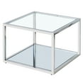 thumbnail image 5 of Contemporary Metal and Glass Small Square Coffee Table Silver, 5 of 8