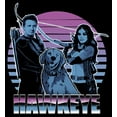 thumbnail image 2 of Men's Marvel Hawkeye Partners and Family Retro  Graphic Tee Black 2X Large, 2 of 5