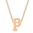 thumbnail image 1 of Precious Stars Rose Gold Finish Initial P Pendant Necklace, 1 of 1