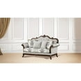 thumbnail image 2 of Pemberly Row Traditional button tufted Loveseat made with wood in White, 2 of 5