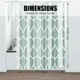 thumbnail image 5 of Dark Green Geometric Shower Curtain, Waterproof Design and Polyester, Quick-Drying, Weighted Hem, Green Fabric Shower Curtains Set for Bathroom W 72 x H 72, Machine Washable with 12 Hooks, 5 of 6