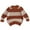 Khaki, variant on Jalioing Kids Striped Sweaters Girls Boys Crew Neck Long Sleeve Slim Sweater Tops Fall Cute Knit Shirts