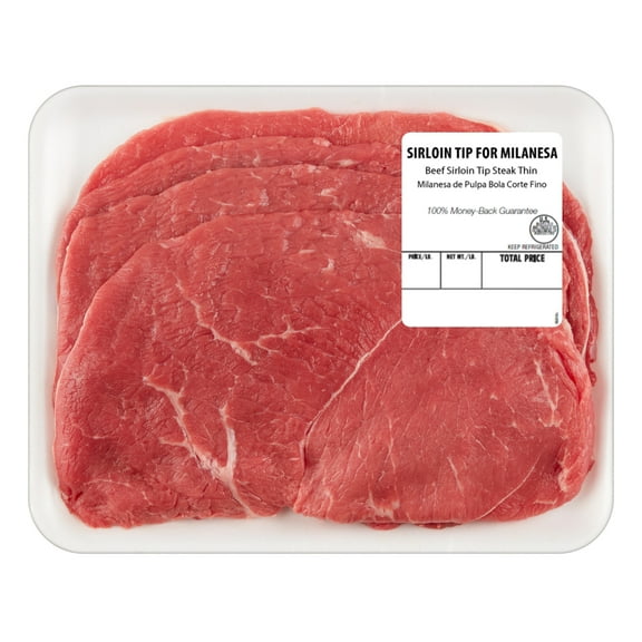 Beef Sirloin Tip for Milanesa, 0.85 - 1.61 lb Tray
