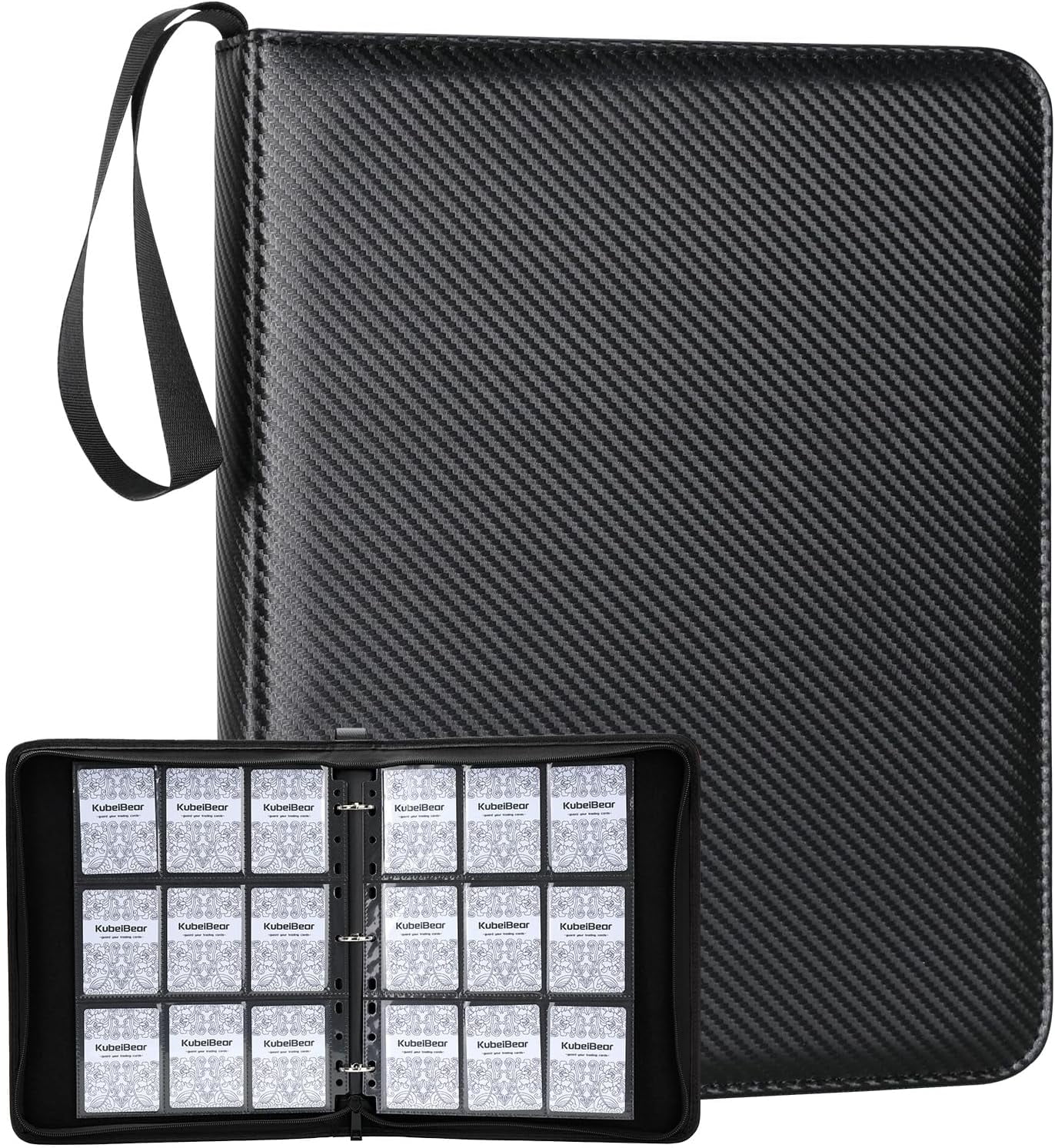 CNV Professional 720 Capacity Trading Card Binder with Zipper, 9-Pocket Waterproof PU Leather Card Collector Album for TCG and Sports Cards