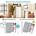thumbnail image 3 of Walsunny 5 Drawer Dresser for Bedroom, Modern Wood Chest of Handle-Drawers, Storage Cabinet Organizer, Wooden Dresser for Bedroom Living Room Closet Entryway, White, 3 of 12