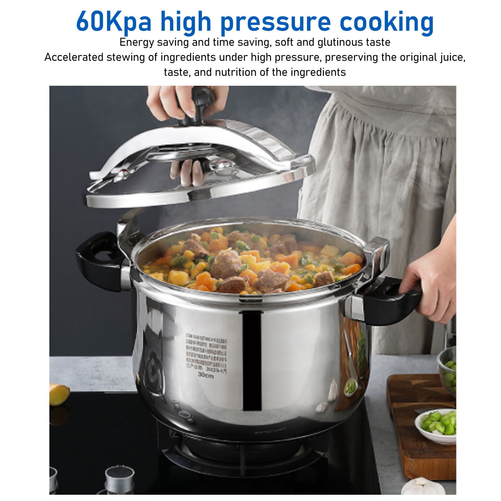 Stainless Steel Pressure Cooker Corrosion Resistant Stainless Steel Pressure Cooker Pot Stove Top Fast Cooking Pot for Home Use Walmart