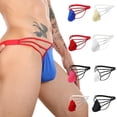 thumbnail image 4 of Tanga de seda helada para hombre, sexy, de cintura baja, con abertura en la cadera y bolsa grande, lencería sexy, 4 of 6