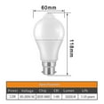 thumbnail image 4 of Pir Motion Sensor B22 Led Lamp Smart Bulb Globe Auto On/off Energy Saving Light, 4 of 4