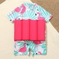 thumbnail image 4 of Kids One-piece Rashguard Swimsuit Float Suit, Uccdo Little Boys Girls Floral Cartoon Zip up Buoyancy Swimsuit Bathing Suit 2-6Y, 4 of 7
