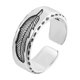 thumbnail image 1 of Anillos ajustables de Plata de Ley 925 para mujer, joyería fina de lujo con plumas, accesorios de boda, joyería para prevenir alergias, 1 of 2