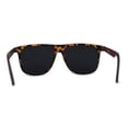 thumbnail image 2 of Polarized Hipster Flat Top Horn Rim Light Weight Slick Sunglasses Matte Tortoise Black, 2 of 4