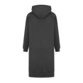thumbnail image 4 of HAiming Women's Thicken Long Fleece Sweatshirt Trendy Long Sleeve Pullover Hoodies Dress Plus Size Casual Loose Blouse, 4 of 8