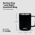 thumbnail image 2 of 13.5 oz Ceramic Lined Stackable Mug, Vacuum Insulated, Stainless Steel with MagSlider Lid, White, 2 of 9
