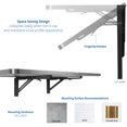 thumbnail image 3 of VIVO Black Wall Mounted Folding 43 inch Workbench with Adjustable Brackets, 3 of 8
