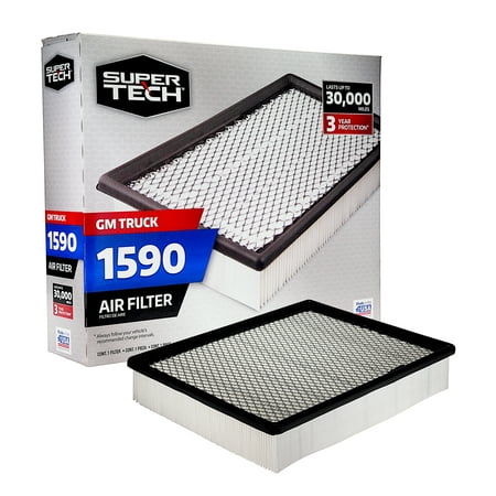 SuperTech 1590 Engine Air Filter, Replacement for GM Truck