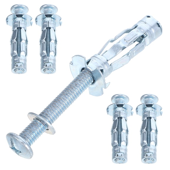 ADDHAT 5-Pack Carbon Steel Hollow Wall Anchors for Strong and Secure Mounting Drywall, Plaster, and Hollow Walls