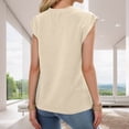 thumbnail image 4 of HBFAGFB Débardeurs pour Femmes Col Rond Simple Chandail Sans Manches T-Shirt Léger Beige Taille TG, 4 of 5