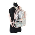 thumbnail image 3 of Eastsport Unisex Childrens Clear Backpack with Pencil Case 2-Piece Set Pink Flower Print, 3 of 7