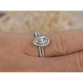 thumbnail image 5 of 1.50 Ct Pear cut Man made diamond moissanite and Man made diamond moissanite Bridal Set with 18k Gold Plating, 5 of 5