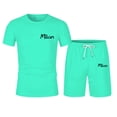 thumbnail image 5 of Milan Letter Graphic Short Sets for Men Crewneck T Shirt and Shorts 2 Piece Matching Set Mens Summer Outfits, 5 of 5