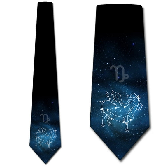 Astrology Ties Mens Capricorn Star Sign Necktie by Three Rooker