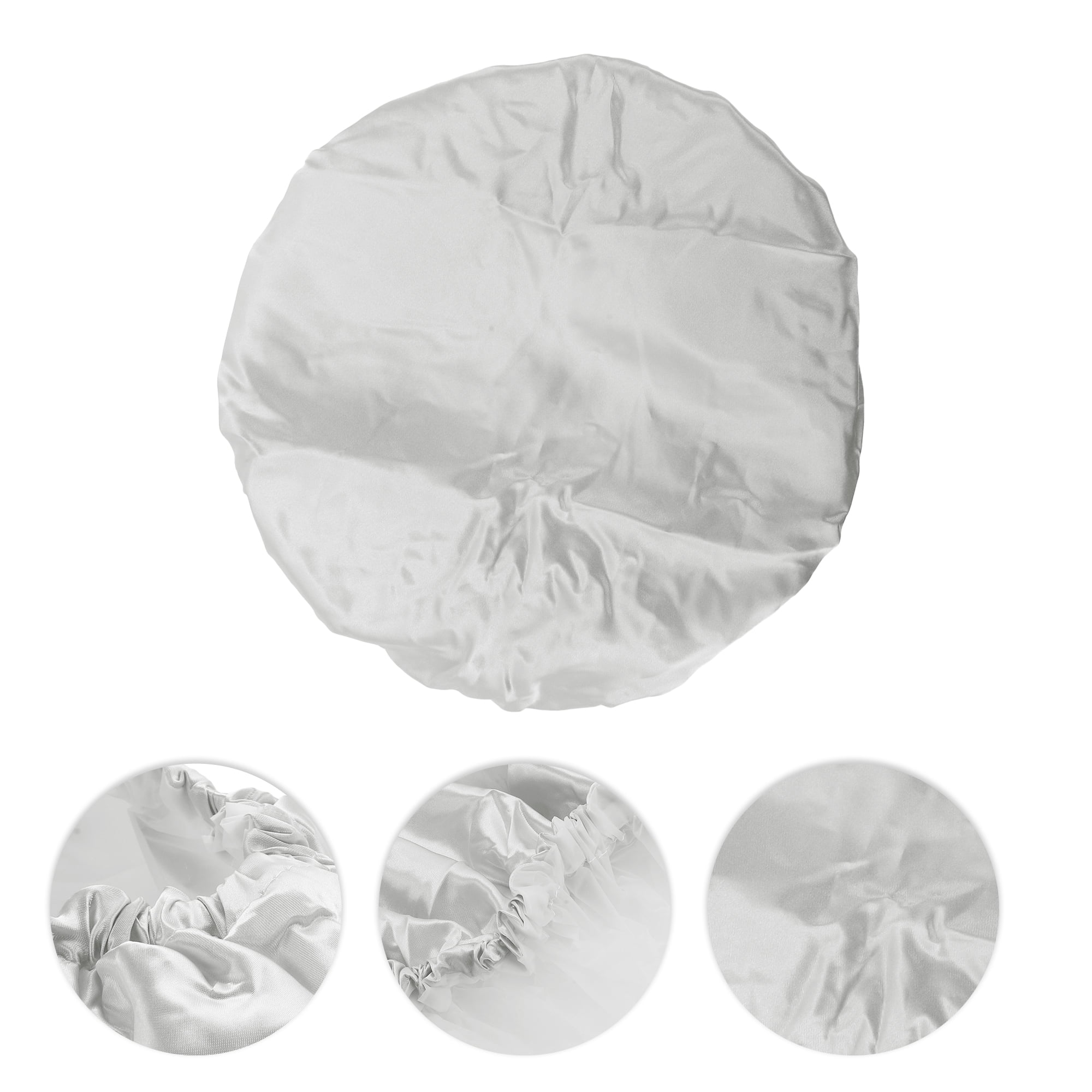 Unique Bargains Durable Double Layer Shower Caps Gray 1 Pc
