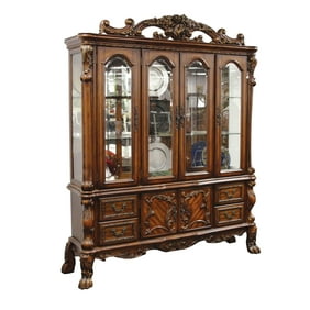 Coaster Tabitha Traditional China Cabinet In Dark Cherry Walmart Com