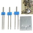 thumbnail image 3 of 3pcs Twin Stretch Machine Needle with Pintuck Presser Foot Double Twin Sewing DIY Craft Tool, 3 of 9