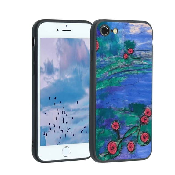 Art-43 Phone Case, Degined for iPhone 7 Case Men Women, Flexible Silicone Shockproof Case for iPhone 7