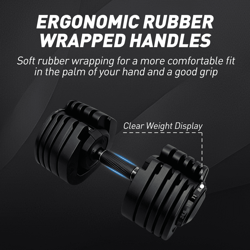 Adjustable Dumbbells Pair,  95lb Pair Dumbbell Set with Quick-Select Weights  for Home Gym Strength Training